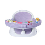 Infantino Music & Lights 3-in-1 Discovery Seat & Booster, Toddler Booster Seat for Dining Table or Kitchen Chair, Baby Activity Center & Snack Tray, Lavender