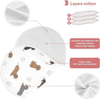 1 Pack Muslin Burp Cloths Dachshund Dogs Paw White Cotton Baby Burp Cloths Ultra Absorbent and Soft Thick Burping Cloth for Newborn Boys Girls 22x11 Inch