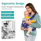 Baby Carrier Newborn to Toddler, Ergonomic Adjustable Toddler Carriers for 7-66 Lbs, Cozy Lightweight Infant Carrier with Neck Support, Baby Holder Carrier with Lumbar Support for Mom Dad