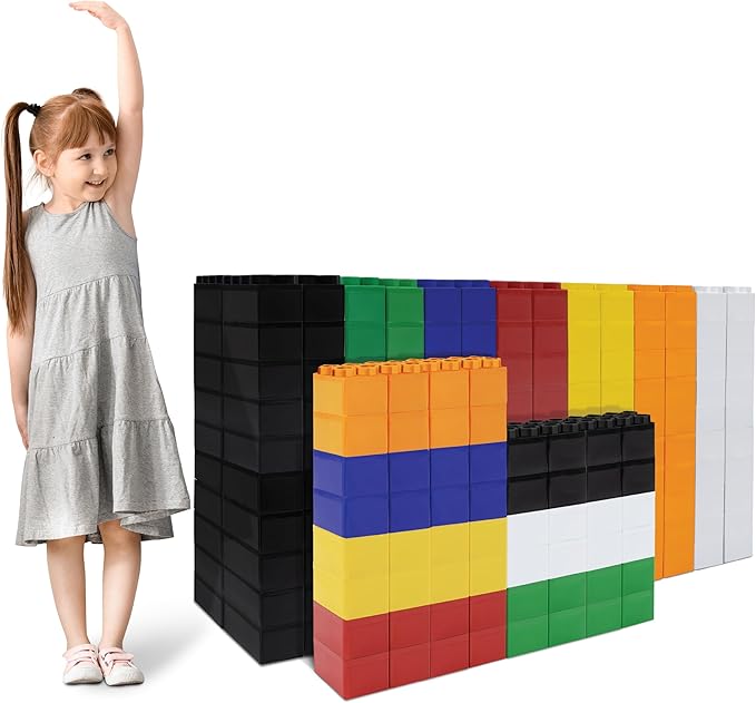 Large Building Blocks for Kids Ages 3-8 – 336 Piece Mega Set – Indoor & Outdoor STEM Toy for Boys & Girls