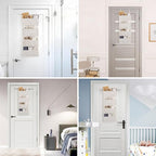 ANTIS'S HOME Nursery Over The Door Organizer Boho Decor Nursery Storage with 4 Large Woven Pockets, Macrame Nursery Organizers and Toys Storage, Behind Door for Bathroom, Bedroom