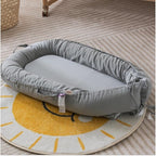 Infant Lounger, Baby Nest Cover for Baby Girls & Boys, Newborn Essentials for Baby 0-18 Months, 100% Cotton Breathable (Slate_Gray)