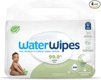 WaterWipes Sensitive+ Baby & Toddler Wipes, 3-In-1 Cleans, Cares, Protects, 99.9% Water, Textured Clean, Unscented & Hypoallergenic, 240 Count (4 Packs)