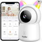 1080P Pan/Tilt Security Camera for Baby Monitor, 2.4G WiFi Pet Camera with Motion Detection, Night Vision, 2-Way Talk, RGB Night Lights, Lullabies, TF/Cloud Storage, Works with Alexa & Google Home