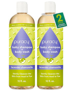 Puracy Baby Shampoo & Body Wash for Children - Pure Ingredients with 12 Fruit & Vegetable Extracts for Silky Smooth Skin, Gentle Lavender Chamomile Aroma, Baby Shampoo, Baby Body Wash 12 Oz (2-Pk)