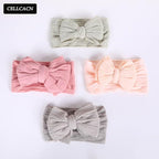 Baby Bows Headbands Nylon Hairbands Baby Girl Bows Hair Accessories for Infant Toddler Essentials (8Color-green, mid)