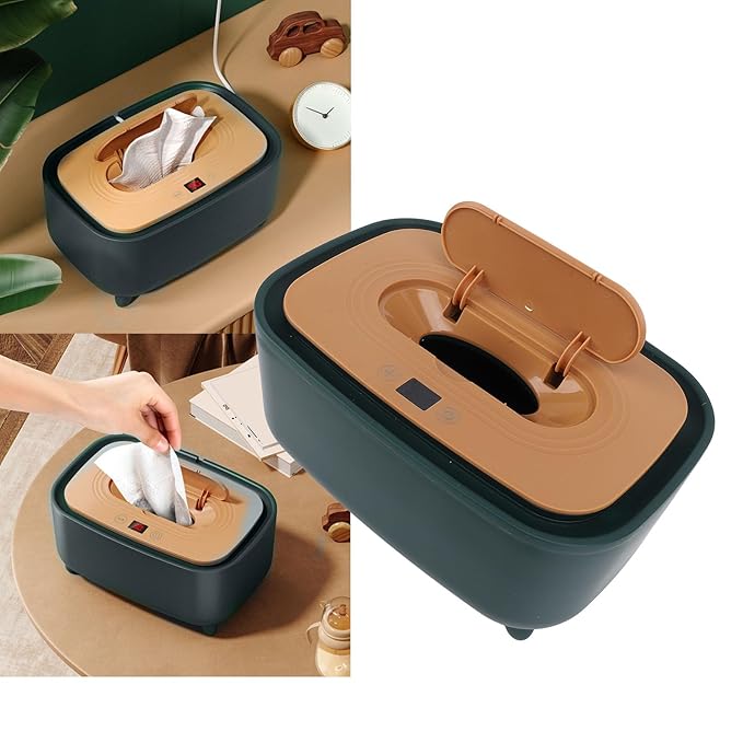 Wipe Warmer for Diaper Changes,Wipe Warmer and Baby Wet Wipes Dispenser Evenly Overall Heating Silence Wipes Warmer for Babies Portable Wipe Warmer