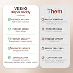 Baby Diaper Caddy - Nursery Storage Bin and Car Organizer for Diapers and Baby Wipes, Multi-Functional Organizer Baby Essentials, Baby Shower Gifts Basket