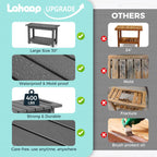 30" Shower Bench, Waterproof Poly Lumber Shower Stool for Shaving Legs, Shower Chair Seat Holds up to 400lbs, Bathroom Bench for Inside Shower, Non-Slip (Grey)