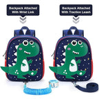 Accmor Toddler Backpack Leash with Anti Lost Wrist Link, Cute Dinosaur Kids Backpacks for Boys Aged 1-3, Mini Baby Bag Tether Walking Harness Wristband Keep Child Close Rope Rein for Travel Outdoor