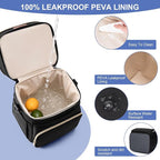 Insulated Breastmilk Cooler Bag with Ice Pack - Holds 6x9oz Bottles, Leakproof Double Layer, Baby Bottle Cooler Bag with Adjustable Strap for Nursing Moms, Daycare & Travel