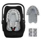 Infant Car Seat Insert, HNHUAMING Baby Car Seat Head & Body Support with 2 Strap Pads, Ultra Soft Newborn Preemie Carseat Insert Cushion for Girls Boys, Fits Car Seat, Stroller, Swing, Bouncer, Gray