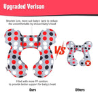 KAKIBLIN Baby Travel Pillow,Baby Neck Pillows for Car Seat,Upgraded Baby Head Pillow,Toddler Head and Neck Baby Support Pillow for Car Seat, Pushchair,Travel (Grey Pot)