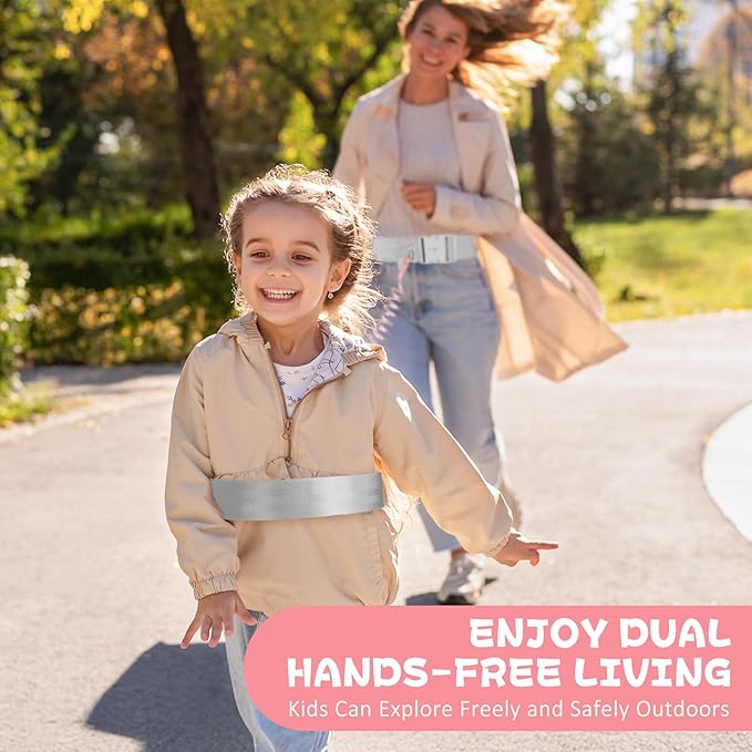 JXM Safety Waist Harness for Active Child, Hands Free Walking Leash with Lock for Autism, Secure Waist Belt for Special Needs, ADHD, Autistic Kids, Adjustable Elopement Tether with Key (Plus Size)