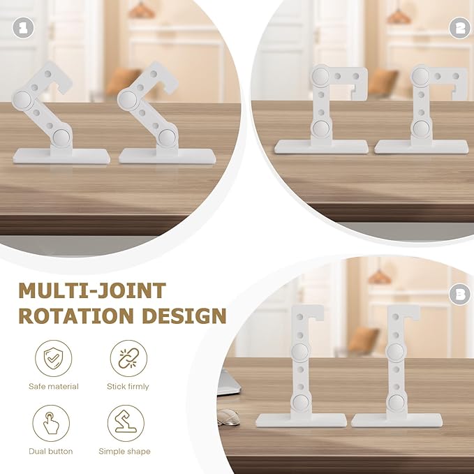 Child Proof Door Lever Lock - Door Locks for Kids Safety - Door Knob Child Proof - Baby Proofing 3M Adhesive - Door Handle Child Proof - White Baby Safety Locks for Toddlers - 2 Pack