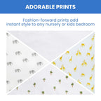 Delta Children 100% Cotton Flannel Baby Receiving Blankets for Girls and Boys – 30x30 Inches (Pack of 4), Safari Friends