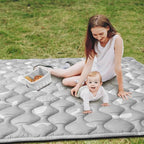 Baby Play Mat, 50x50 Playpen Mat with Super Soft Touch, Activity Mat with Upgraded Anti-Slip Bottom, Machine Washable Crawling Mat for Floor & Picnic (Boho Gray)