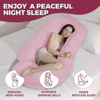 PILLANI Pregnancy Pillows for Sleeping - V C U Shaped 57inch Full Body Pillow with Removable Washable Cover, Cooling Maternity Pillow for Pregnant Women, Support for Back Belly Legs Hip