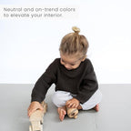 Toddlekind Solid Color Foam Play Mat 4x4 Baby Playmat. Stylish, Non-Toxic, Odorless, Plain Design Puzzle Play Mat 0m+ (Gray)