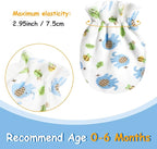 Geyoga 24 Pairs Newborn Baby Boy Girl Mittens 0-6 Months Newborn No Scratch Mittens Soft Elastic Infant Baby Gloves