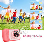 Kids Camera, 1080P Portable HD Digital Camera with 32G SD Card, Birthday Gifts for Girls 3 4 5+ Year Old