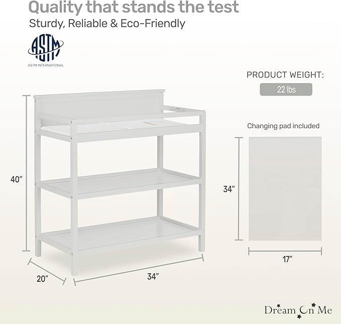 Dream On Me Jax Universal Changing table, Grey