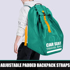 Car Seat Travel Bag for Airplane, Large Car Seat Bags for Air Travel with Comfort Padded Straps, Gate Check Storage Bag/Backpack for Carseat Airport, Carseat Cover Travel - Baby Travel Essential