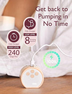 Momcozy Hands-Free Breast Pump S12 Pro, Wearable & Portable Pump with Soft DoubleFit Flange, 3 Modes | 9 Levels Double Electric Pump, Smart Display, 24mm, 2 Pack, Cozy Orange