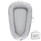 KISS GOLD Baby Lounger - Breathable Soft Cotton Cover Baby Lounger Nest, Babies Essentials Gifts, Portable Lounger for Baby Tummy Time Floor Playing Seated Support for Home and Travel