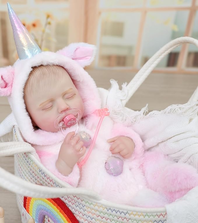 Reborn Baby Dolls – 20 Inch Real Baby Dolls That Look Real, Full Body Vinyl Girl Doll in Fantasy Horn Outfit with Accessories, Gift for Girls Ages 3+, Pretend Play & Collectors