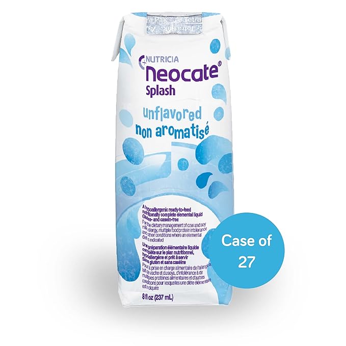 Nutricia Neocate Splash - Ready-to-Feed Hypoallergenic, Amino Acid-Based Toddler and Junior Formula - Unflavored - 8 fl oz (Case of 27)