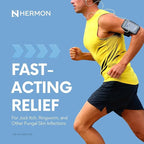 Hermon Jock Itch Antifungal Cream, Ringworm Treatment for Humans, Psoriasis Scalp Treatment, Ringworm Cream for Humans, Foot & Body Balm, Provides Soothing Relief-2 Pack