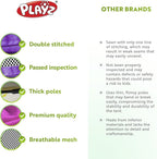 Playz 5-Piece Kids Pop up Play Tent Crawl Tunnel and Ball Pit with Basketball Hoop Playhouse for Boys, Girls, Babies, and Toddlers (Purple, Orange, Yellow, Red, Blue)