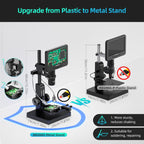 Andonstar AD266S 20X-5000X HDMI Digital Microscope, 5 Lens 2160P UHD Video Record, 7'' LCD Microscope for Adults Kids, Home Lab Biological Kit with Slides, Coin Full View