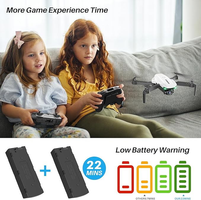 Drone With Camera 1080P for Kids And Adults, RC Quadcopter with Altitude Hold, Mini Drone With One Key Start, Waypoint Fly, Headless Mode, 3D Flip, 3 Speeds, Remote Control Drone for Beginners