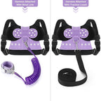 Accmor Toddler Harness Leashes + Anti Lost Wrist Link, Cute Child Safty Harness Kids Leash, Adorable Child Anti Lost Leash Baby Walking Harness Wristband Assistant Belt Strap for Girls, Christmas Gift