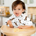 2 Pack Muslin Burp Cloths Boxer Dogs White Cotton Baby Burp Cloths Ultra Absorbent and Soft Spit Up Rags for Newborn Must Haves 22x11 Inch