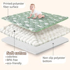 Baby Play Mat, 50x50 Playpen Mat with Super Soft Touch, Activity Mats with Upgraded Anti-Slip Bottom, Machine Washable Crawling Mats for Floor & Picnic(Trees)