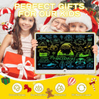 19 Inch LCD Writing Tablet with Stylus Pen, Reusable Doodle Board for Kids Ages 3-9, Type-C Rechargeable Drawing Pad, Educational Travel Toy for Boys and Girls Birthday & Holiday Gifts Yellow