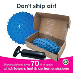 Edushape Original Sensory Ball for Baby - 7" Deflated with Pump, Blue Color, Enhances Gross Motor Skills for Kids 6 Months & Up