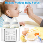 Baby Bottle Warmer 9-in-1 Multifuntion Breast Milk Warmer, Fast Baby Food Heater and Defrost Warmer with Timer for Twins, LCD Display Accurate Temperature Adjustment, 24H Constant Mode