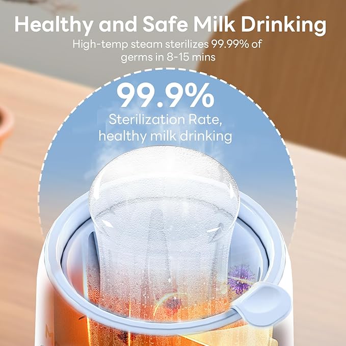 Baby Bottle Warmer, 8-in-1 Fast Bottle Warmer for Breastmilk and Formula,Feeding Baby Essentials at Home Use, Milk Warmer for New Born Baby Bottles(Blue)