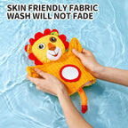 Jollybaby Hand Puppets Baby Toy 0-6-12 Months, Plush Stuffed Animal Hand Puppets Toys for Kids，Sensory Doll with Rattle and Mirror for Toddler，Social Emotional Play Therapy Toys for Boy Girl Gift