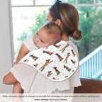 2 Pack Muslin Burp Cloths German Dogs Paw Prints White Cotton Baby Burp Cloths Extra Absorbent and Soft Thick Burping Cloth for Newborn Must Haves 22x11 Inch