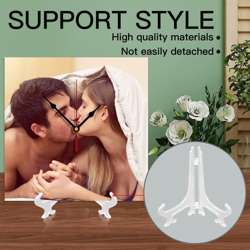 Generic Custom Clocks for Walls Personalized Clocks with Photo Text Logo That PVC Customized Round Silent Clock for Living Room Creative, 12inch-30cm