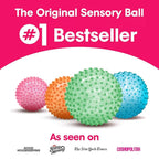 Edushape Original Sensory Ball - 7" Deflated Transparent Green Color Baby Ball Enhancing Gross Motor Skills for Kids 6 Months & Up
