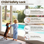 Sliding Door Lock 6 Pack, Child Safety Lock For Sliding Glass Doors, Easy To Install, Keeps Your Baby Out Of Danger, For Sliding Glass Doors, Sliding Windows, Sliding Closets, Etc (Grey)