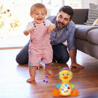 Baby Musical Duck Toy Dancing Crawling Tummy Time, Light Up Infant Toys 0-3-6 6-12 12-18 Months Gifts for 1 2 Year Old Boys Girls Baby Learning Development Toddler Toys Age 0-2