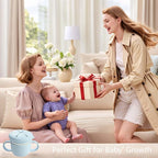 Toddler Cups Spill Proof,Toddler Snack Cups No Spill,304 Stainless Steel Snack Containers with Silicone Petal Lid for Kids,Snack Holder,BPA-Free, Dishwasher Safe