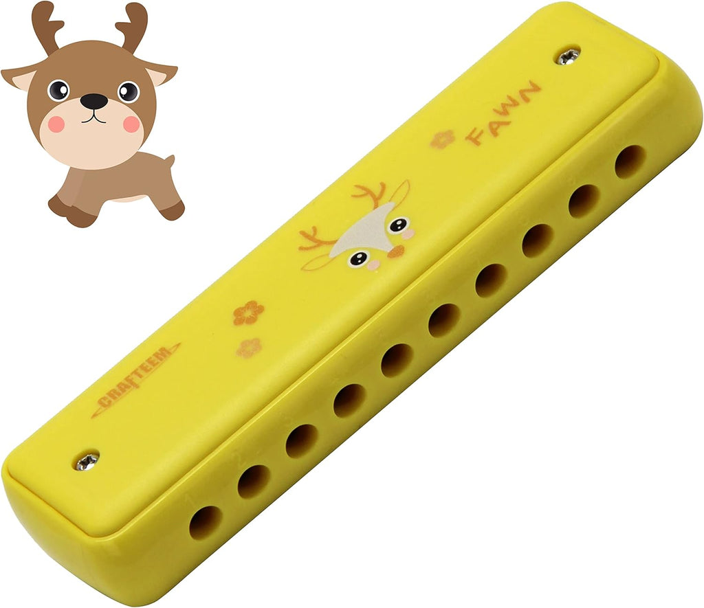 Colored Harmonica for Kids and Beginners - Easy-to-Learn Key of C Instrument - Portable and Lightweight.